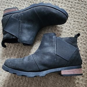 Sorel Womens Black Ankle Boots size 11